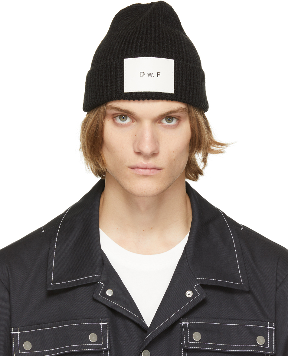 Daniel W. Fletcher: Black 'DWF' Beanie | SSENSE