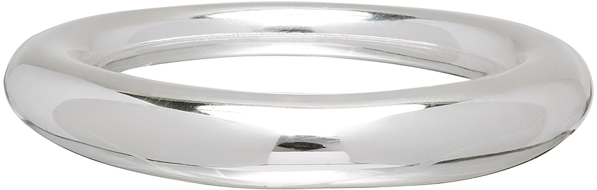 Silver Polished Thin Snake Ring