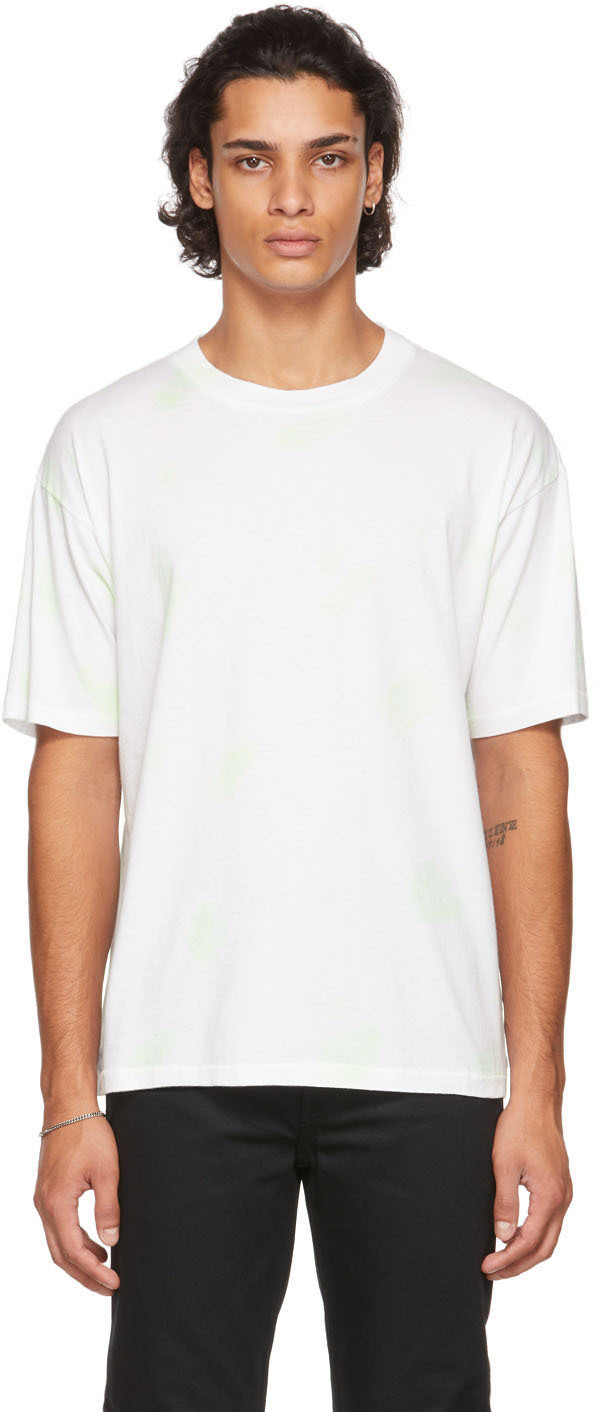 White & Green Spray T-Shirt