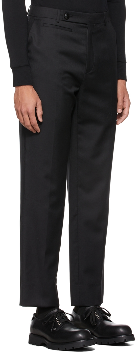 Namacheko Black Wool Ziggurat Trousers | Smart Closet