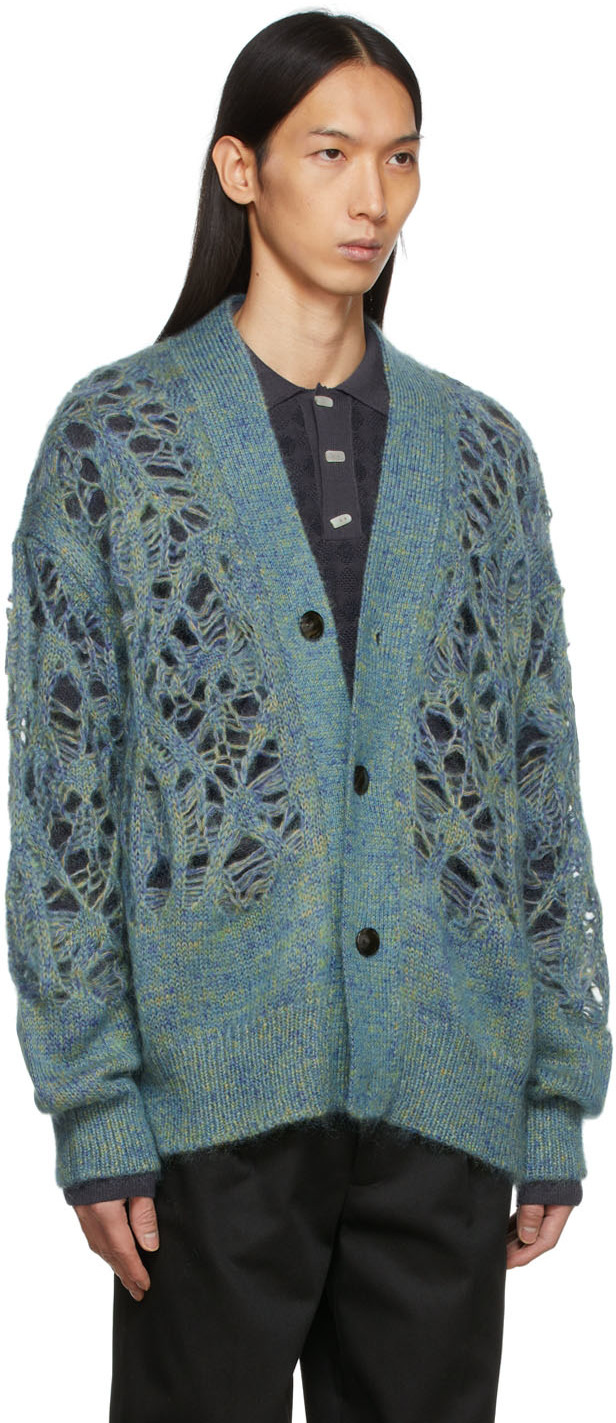 Namacheko Blue Mohair Klaus Cardigan | Smart Closet