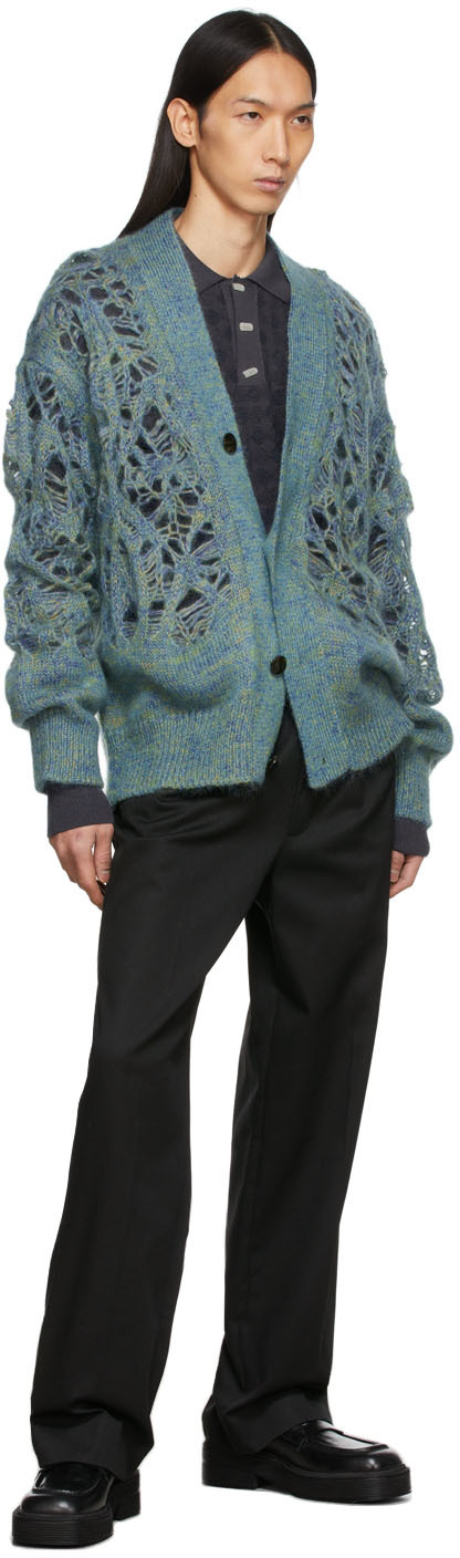 Namacheko Blue Mohair Klaus Cardigan | Smart Closet