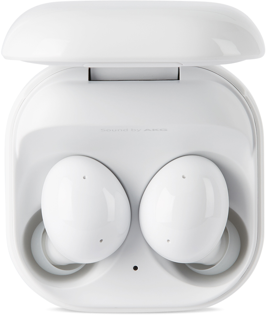 White Galaxy Buds2 Earphones by Samsung | SSENSE