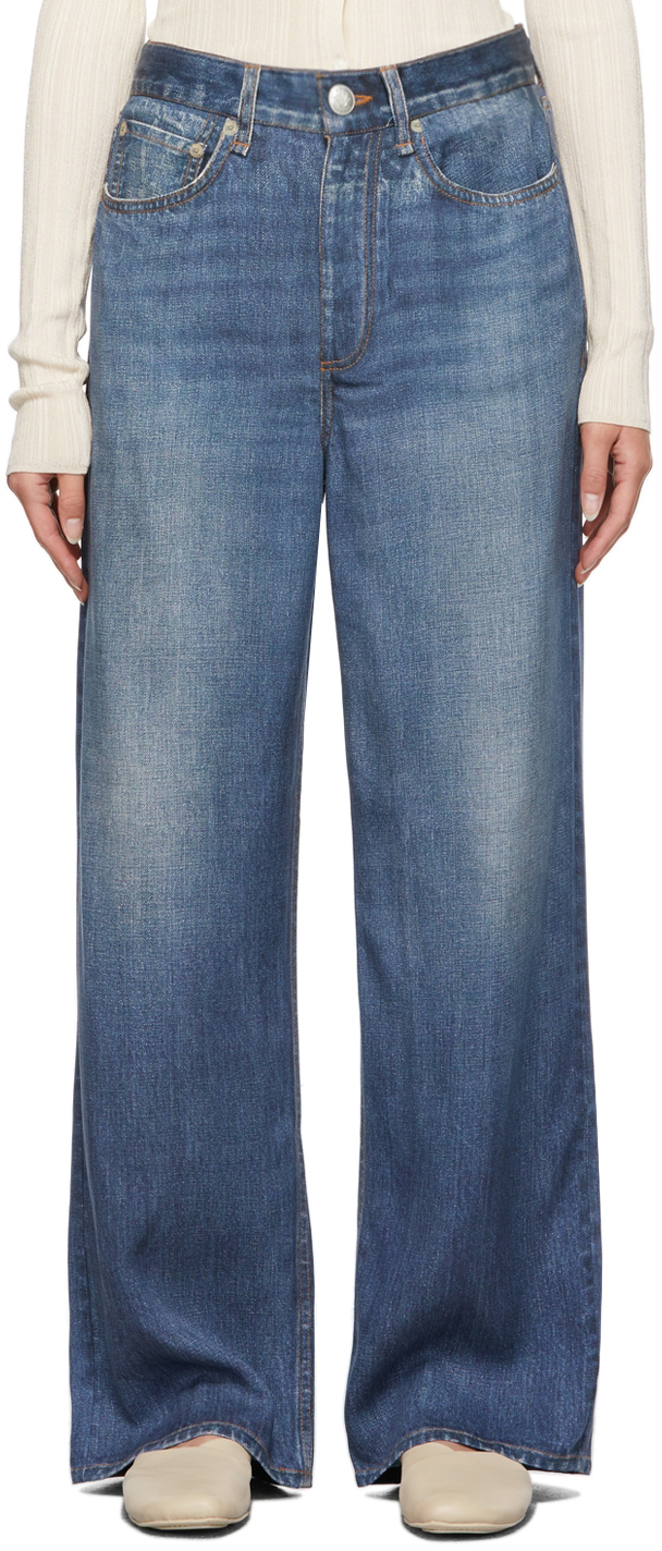 Navy Trompe Loeil Liquid Miramar Lounge Pants By Rag And Bone On Sale 