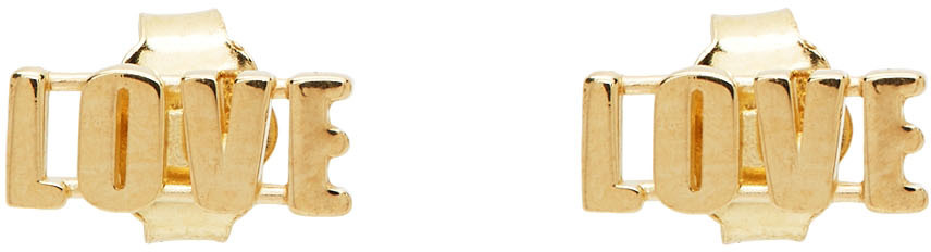 Established Gold 'Love' Stud Earrings