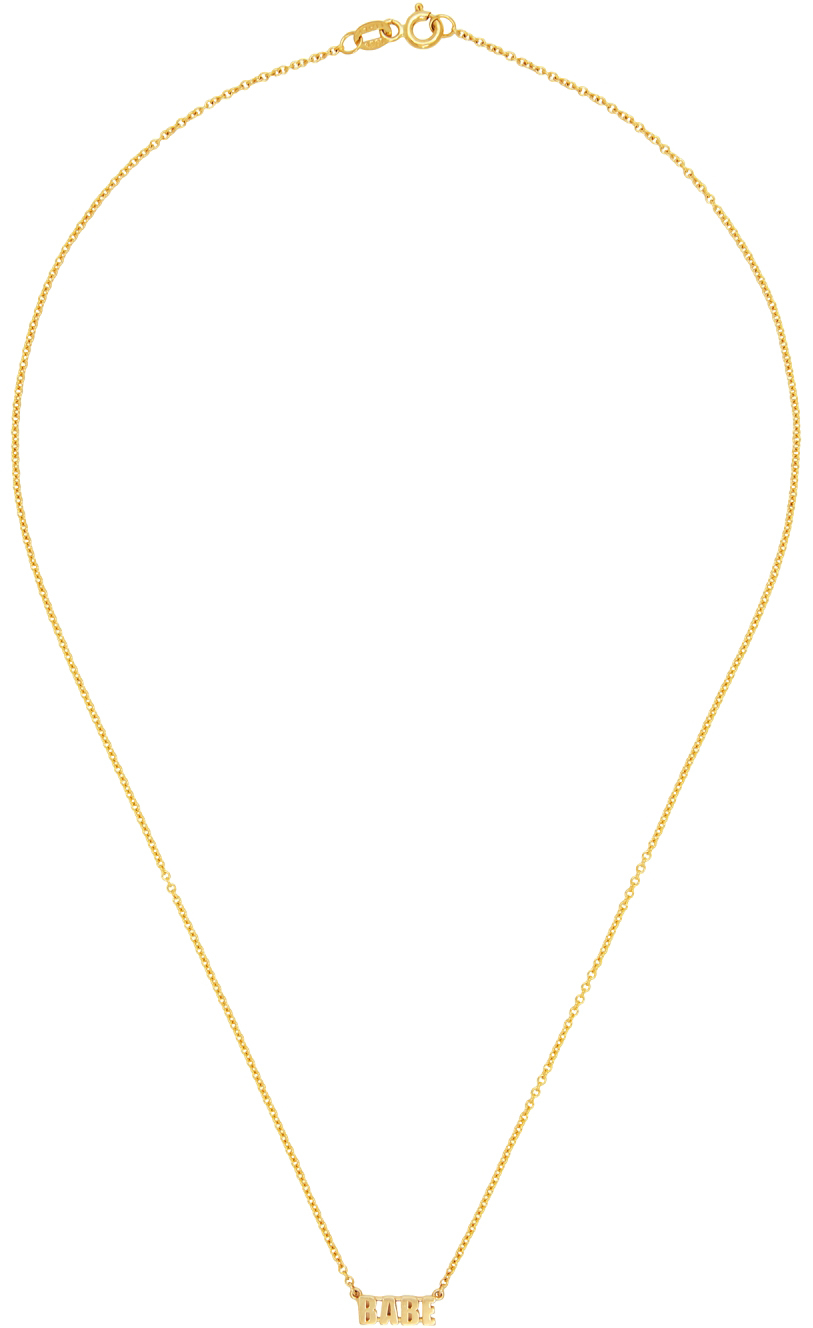 Established Gold 'Babe' Word Necklace