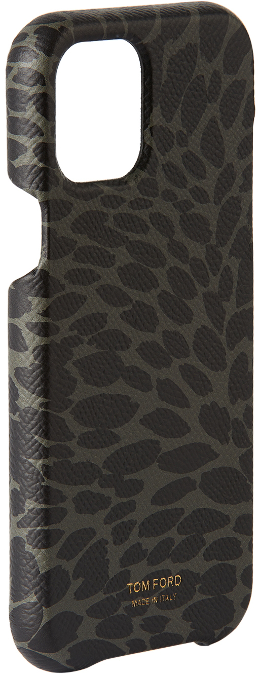 TOM FORD Green & Black Animal Print iPhone 12 Pro Case | Smart Closet