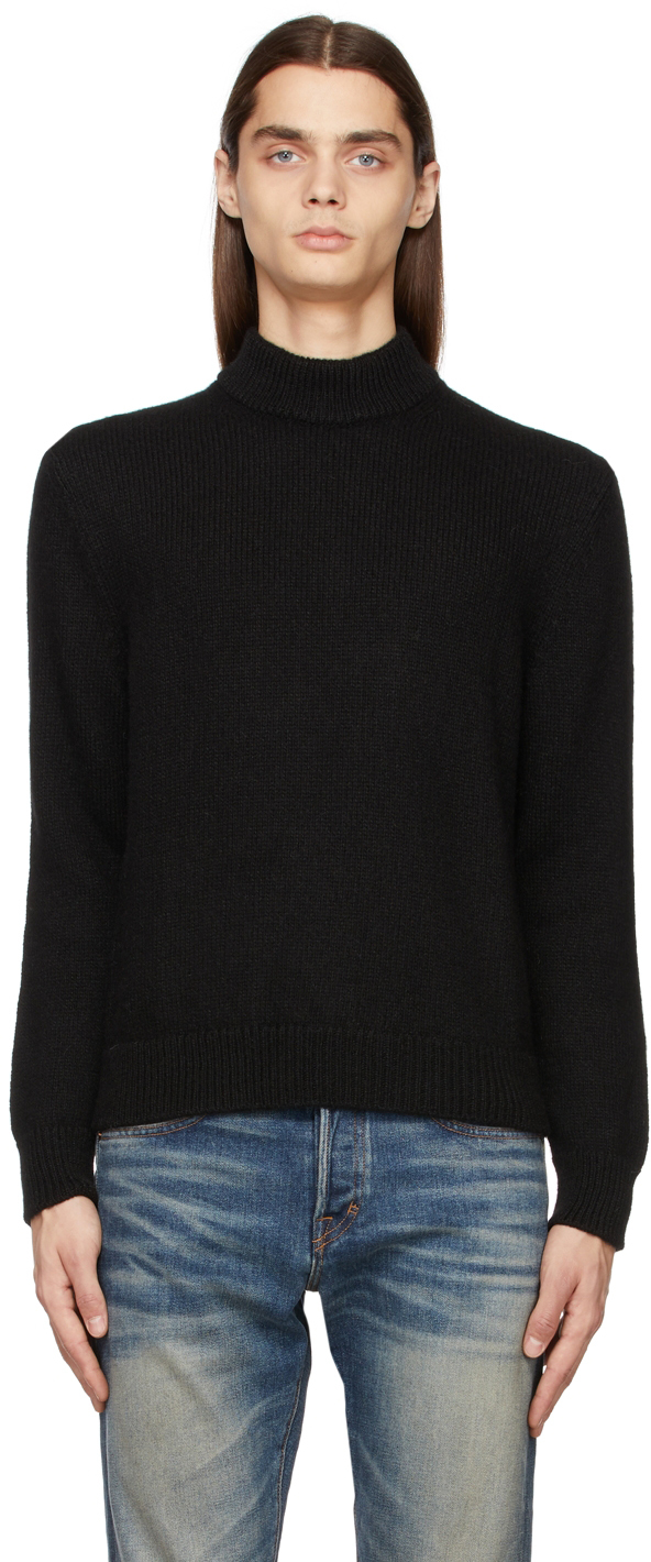 TOM FORD: Black Knit Cashmere 