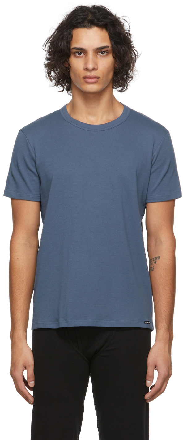 TOM FORD: Navy Jersey T-Shirt | SSENSE