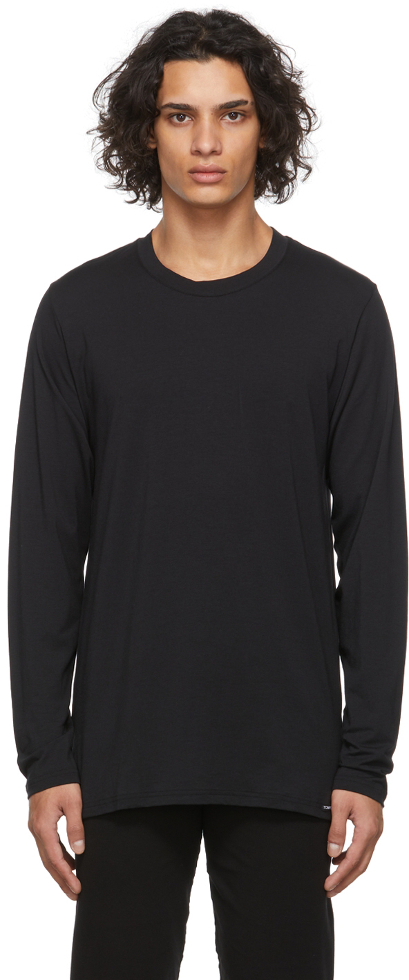 Ssense Uomo Abbigliamento Top e t-shirt Top Black Forever Long Sleeve T-Shirt 