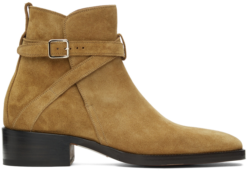 TOM FORD: Tan Suede Rochester Boots | SSENSE
