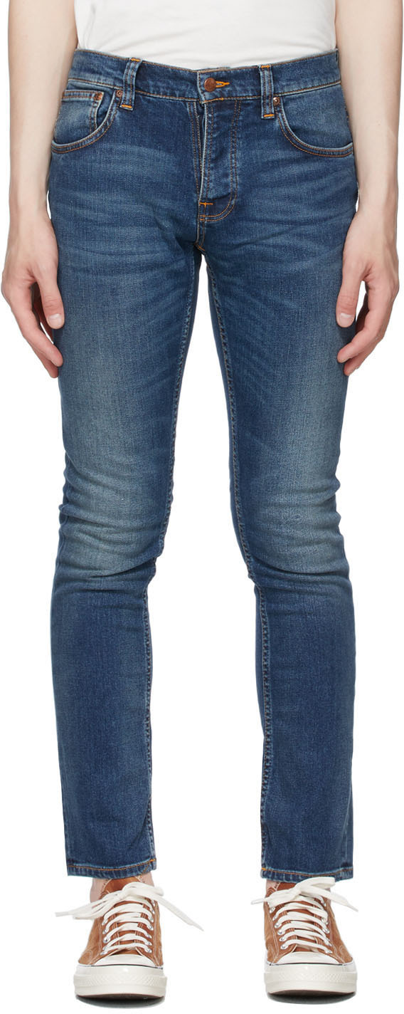 Indigo Grim Tim Jeans by Nudie Jeans on 