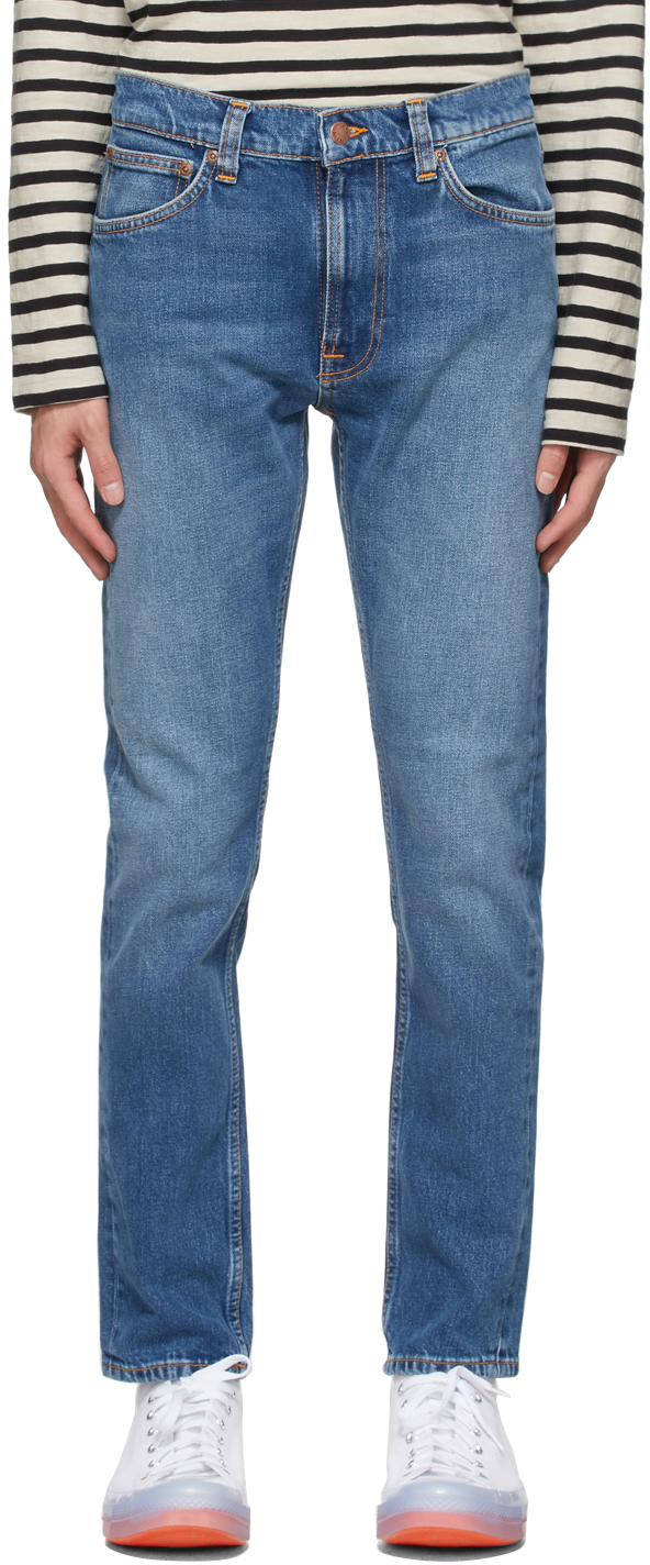 Click to view more detailed imagery on our partner's website Nudie Jeans Indigo Lean Dean Jeans In Indigo Exile