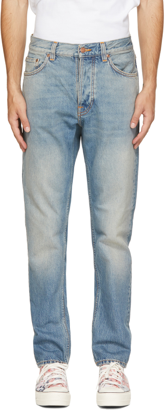 Click to view more detailed imagery on our partner's website Nudie Jeans Blue Steady Eddie Ii Jeans In Blue Survivor