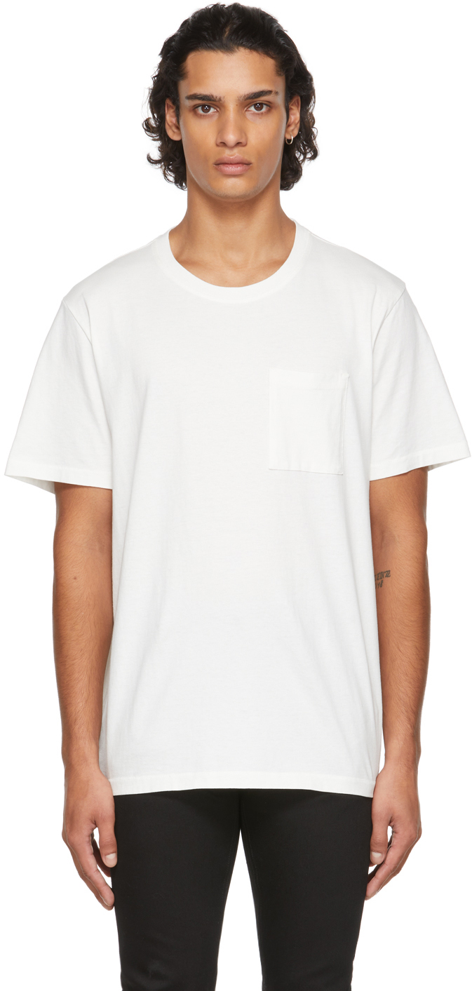 Nudie Jeans Off-White One Pocket Roy T-Shirt
