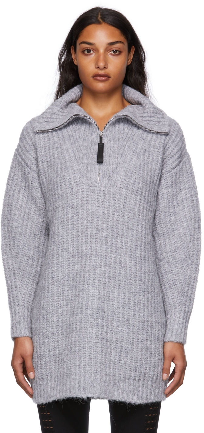 Hugo Grey 3/4 Zip Sweater