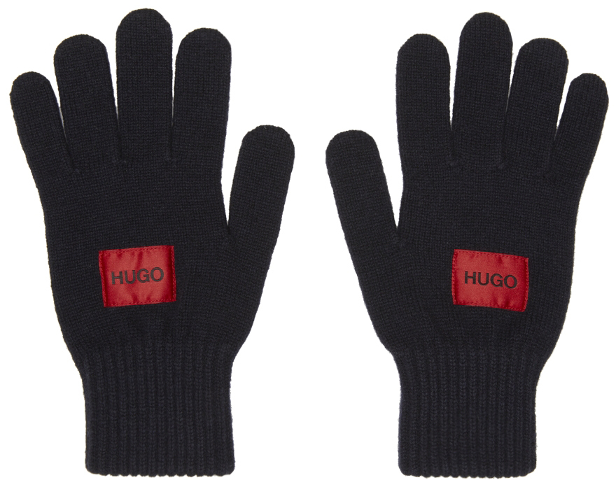 hugo boss wool gloves