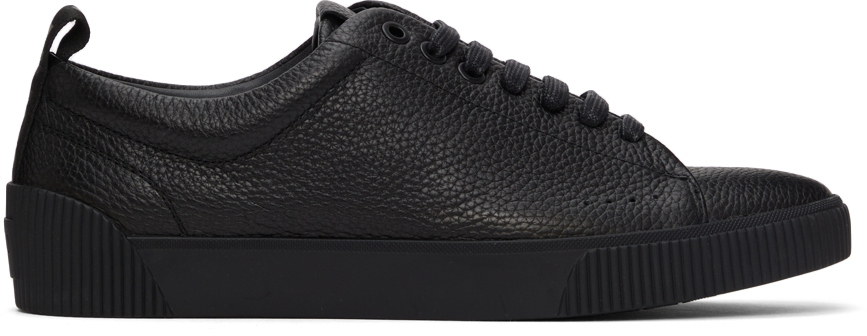 Black Grained Zero Tenn Sneakers by 
