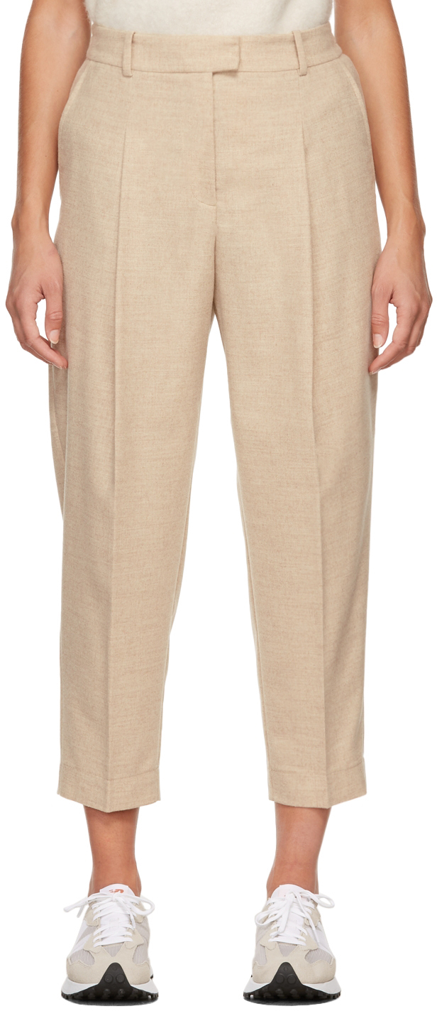 Beige Tocata Trousers by Boss on Sale