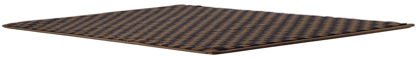 Baina Brown & Black Beppu Bath Mat In Tabac / Noir