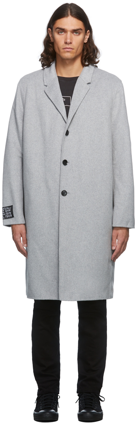 Ksubi Grey Wool Mogul Coat