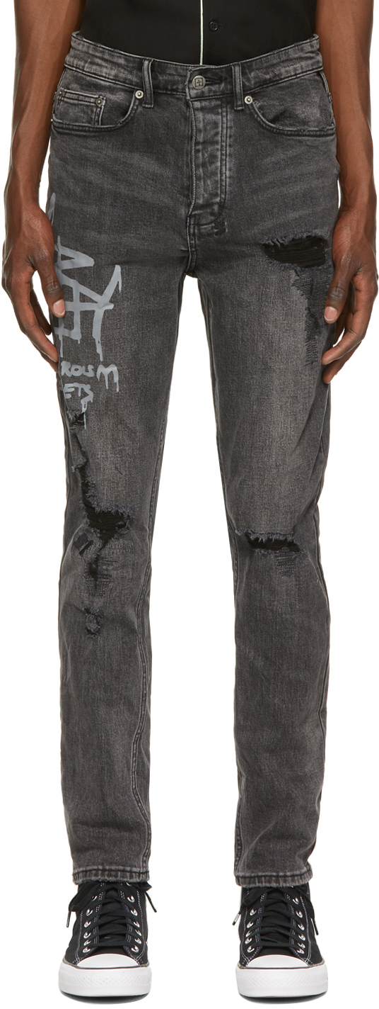 Grey Wolfgang Tagged Jeans by Ksubi on Sale
