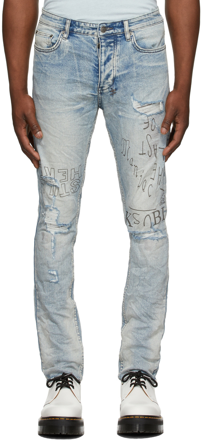 Ksubi SSENSE Exclusive Blue Maniac Punk Chitch Jeans
