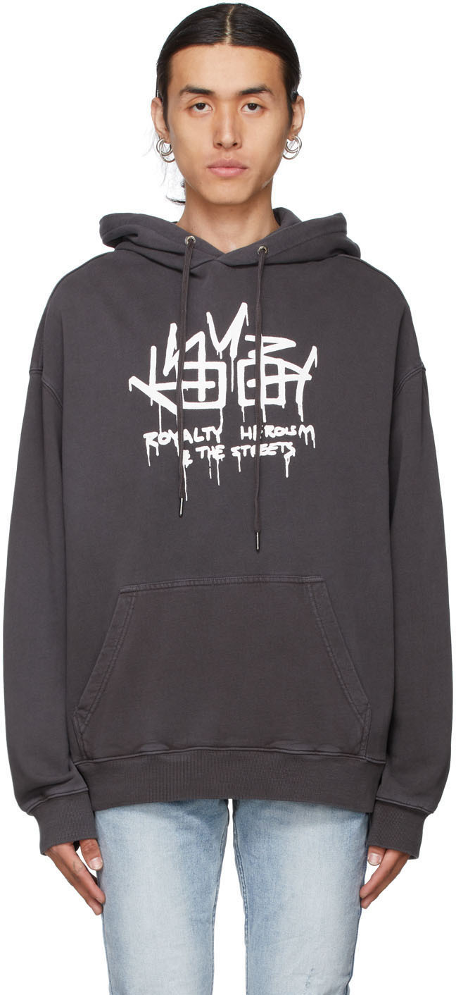 Ksubi: Black Graffiti 'Royalty' Biggie Hoodie | SSENSE