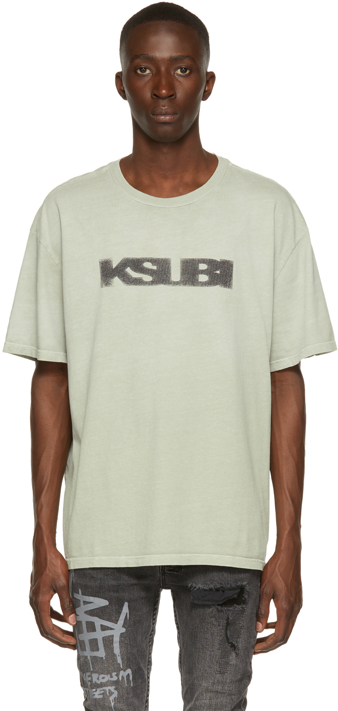 Ksubi: Green Sign Of The Times Biggie T-Shirt | SSENSE UK