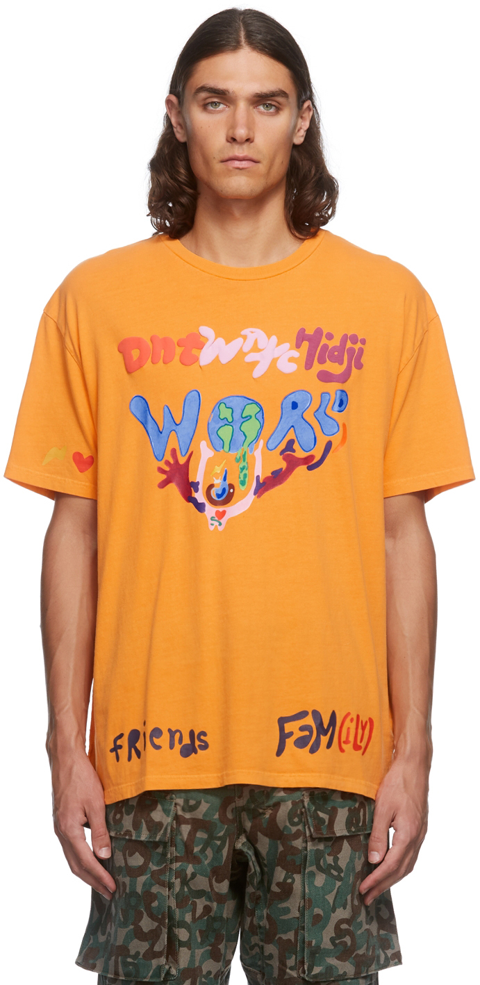 Ksubi: Orange Hidji World Edition Ily Biggie T-Shirt | SSENSE