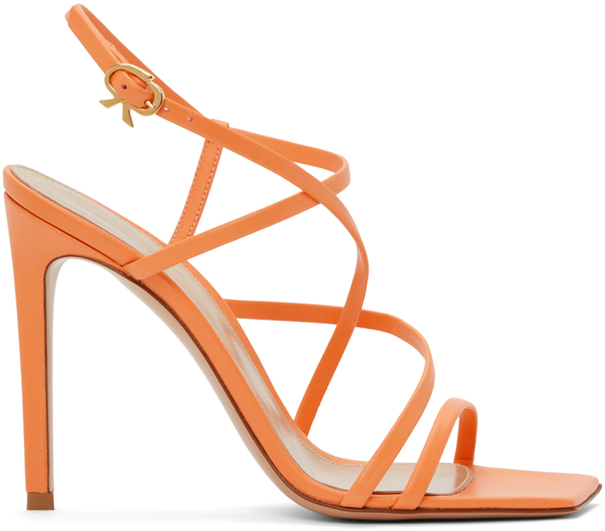 orange strap sandals