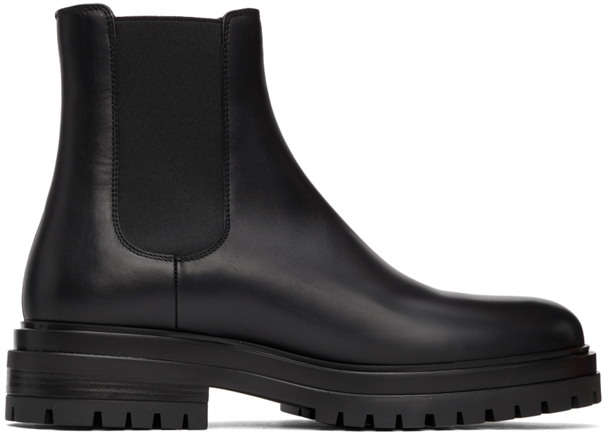 Black Chester Chelsea Boots by Gianvito Rossi on Sale