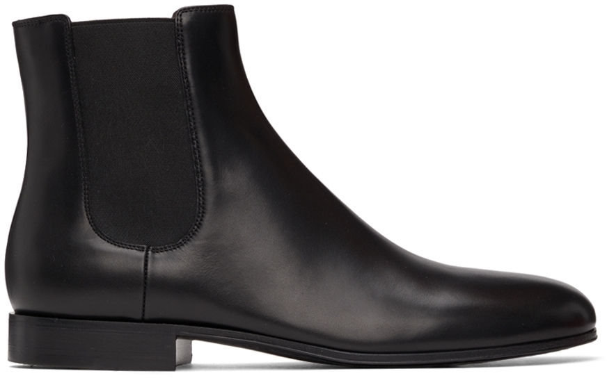 Black Alain Chelsea Boots by Gianvito Rossi on Sale