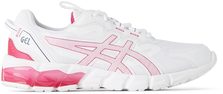 Asics Kids White & Pink Gel-Quantum 90 Big Kids Sneakers - 1204A003-100