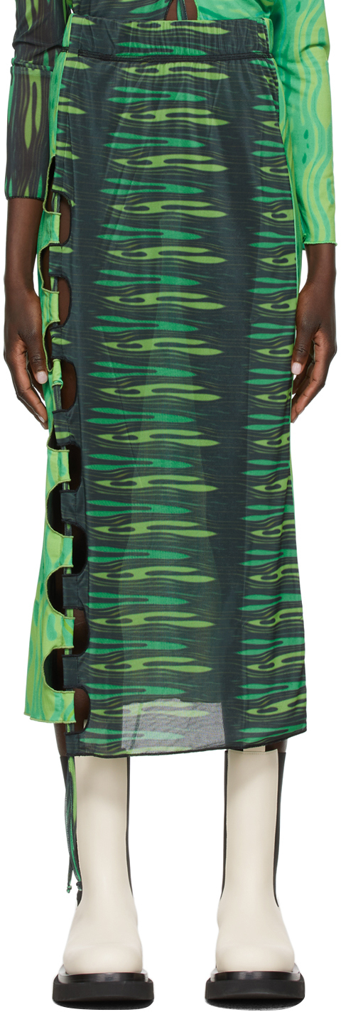 AVAVAV Green Cut-Out Skirt