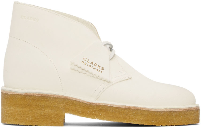 Clarks Originals White Suede 221 Desert Boots
