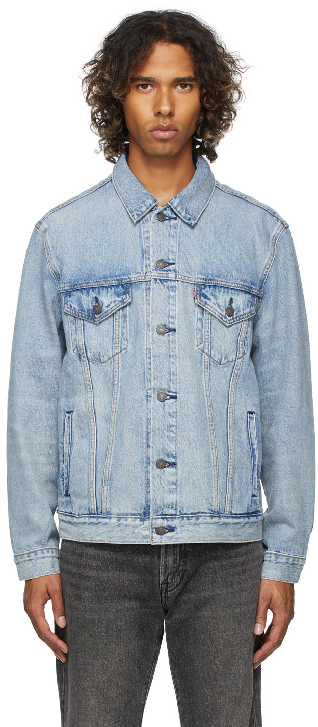 Blue Denim Vintage Fit Trucker Jacket by Levi's on Sale