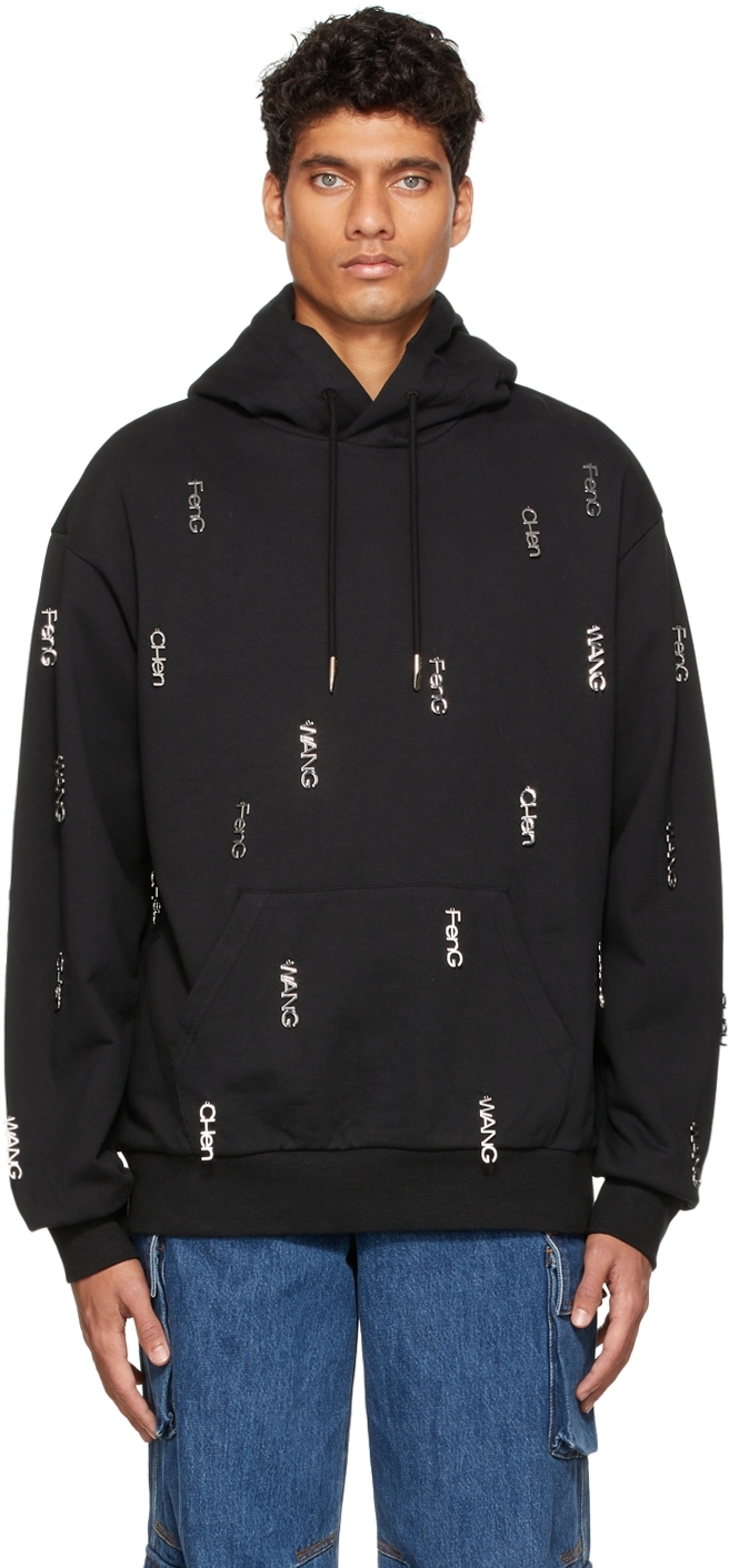 Feng Chen Wang Black Metal Logo Hoodie