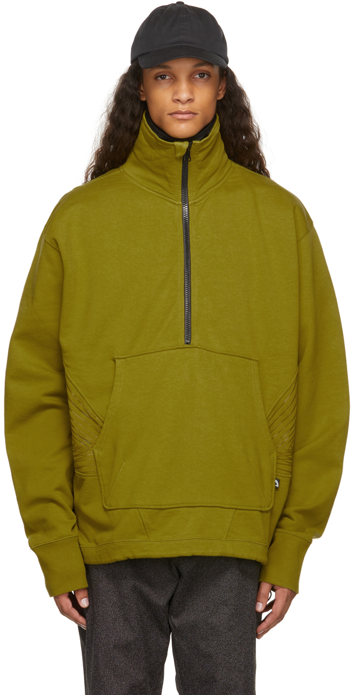 green half zip fleece