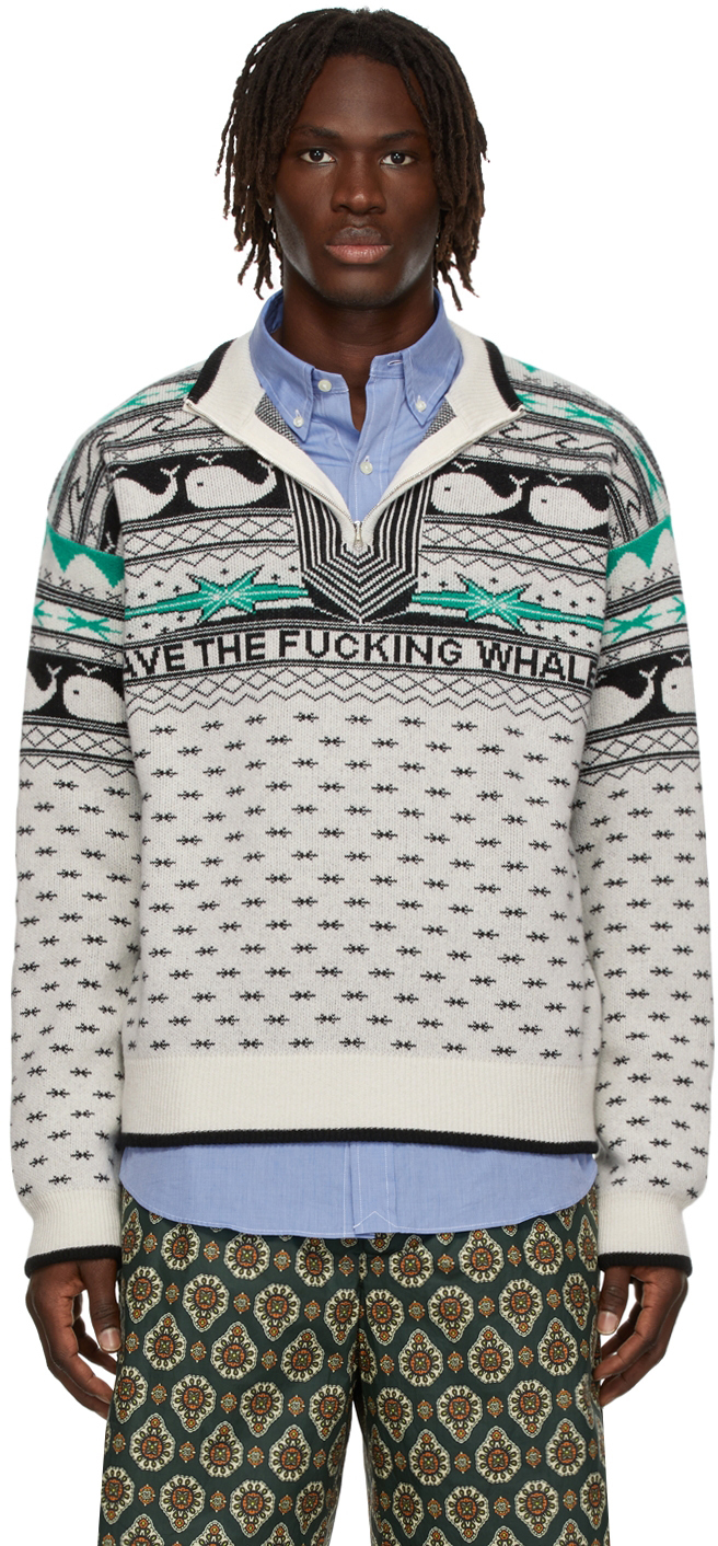 Save The Whales Sweater by PHIPPS on Sale