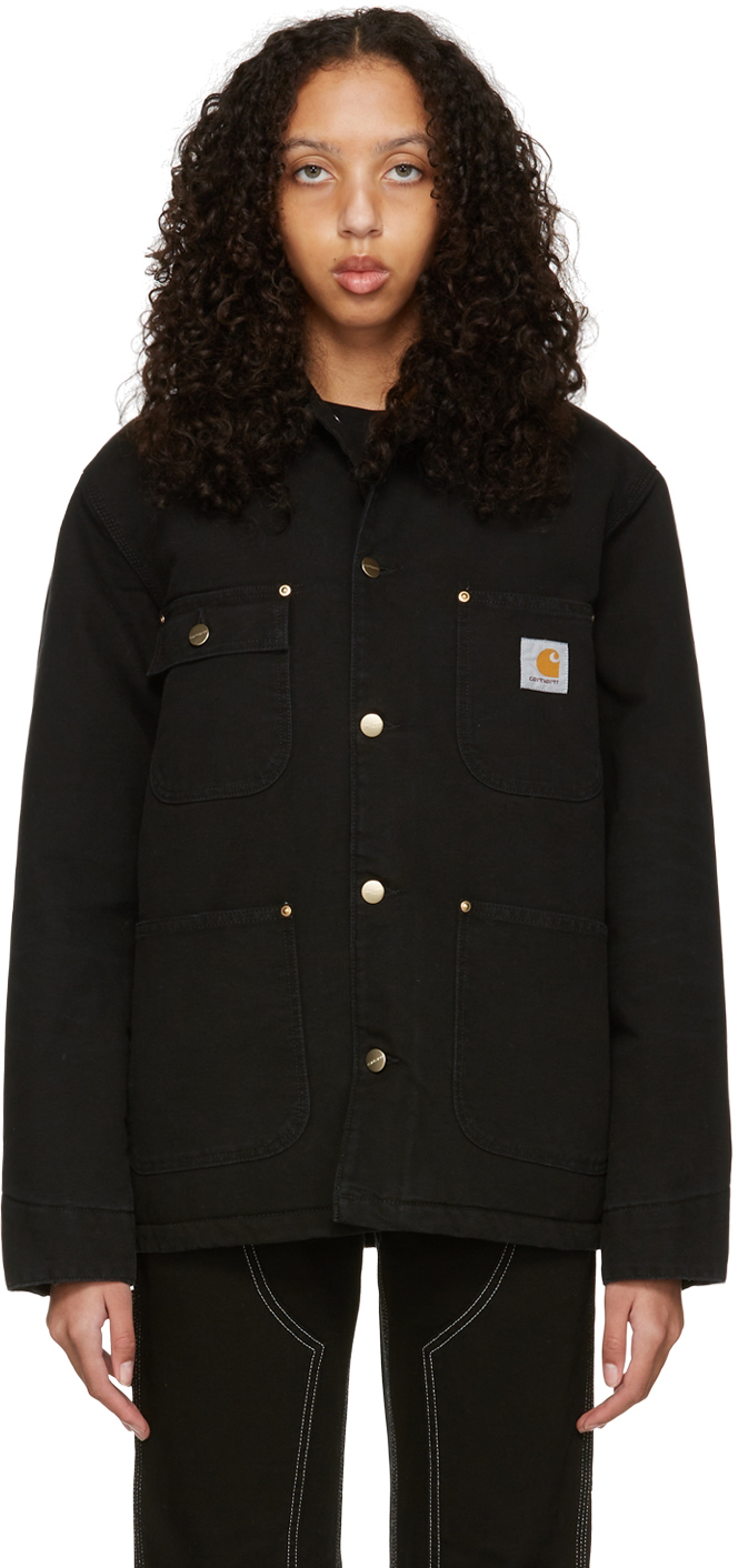 Black Chore Jacket by Carhartt Work In Progress on Sale