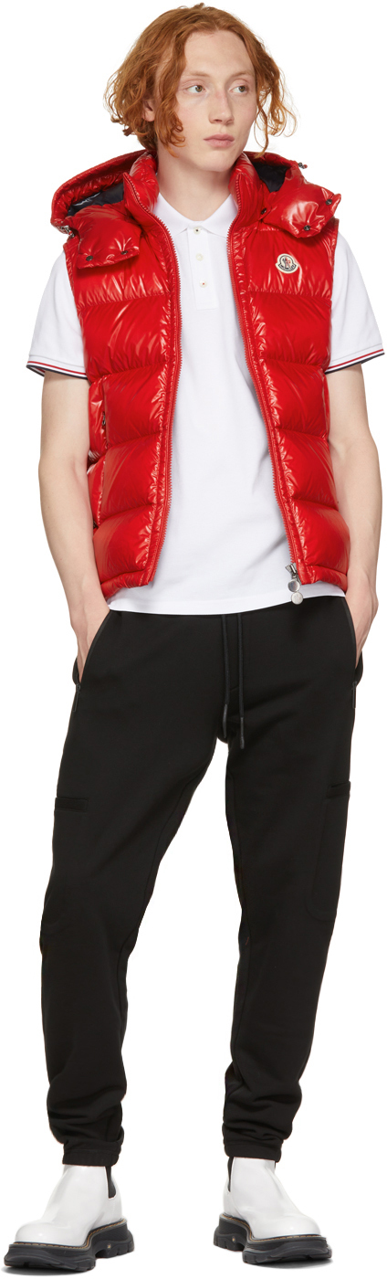 Moncler レッド Bormes ダウン ベスト