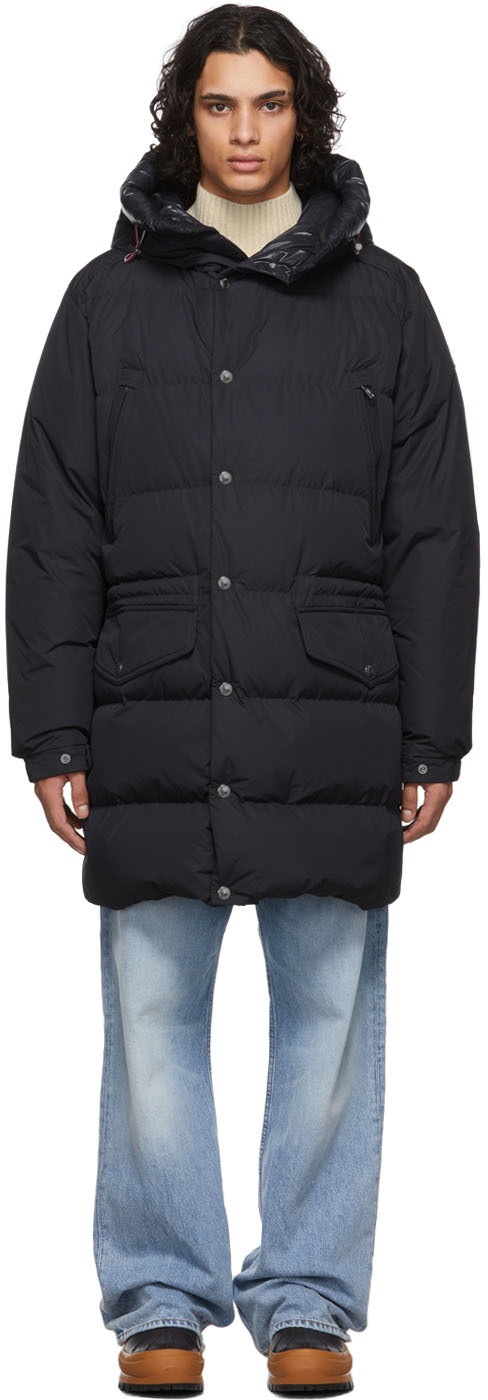 Shop Moncler Navy Commercy Down Parka In 74s Dark Blue