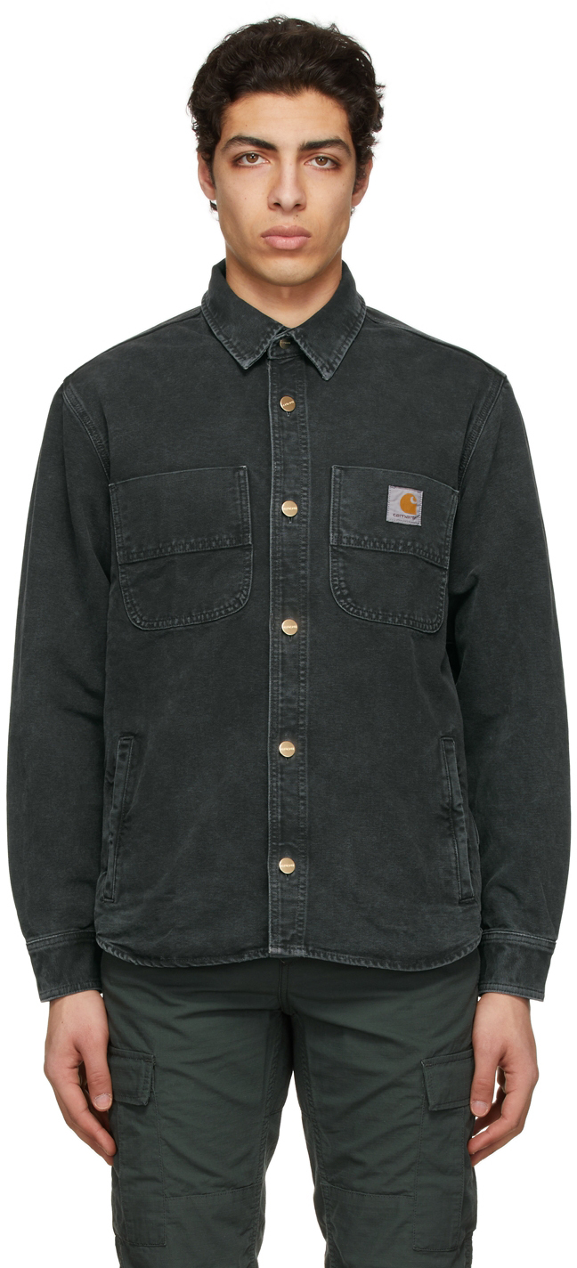 Black Glenn Shirt by Carhartt Work In Progress on Sale
