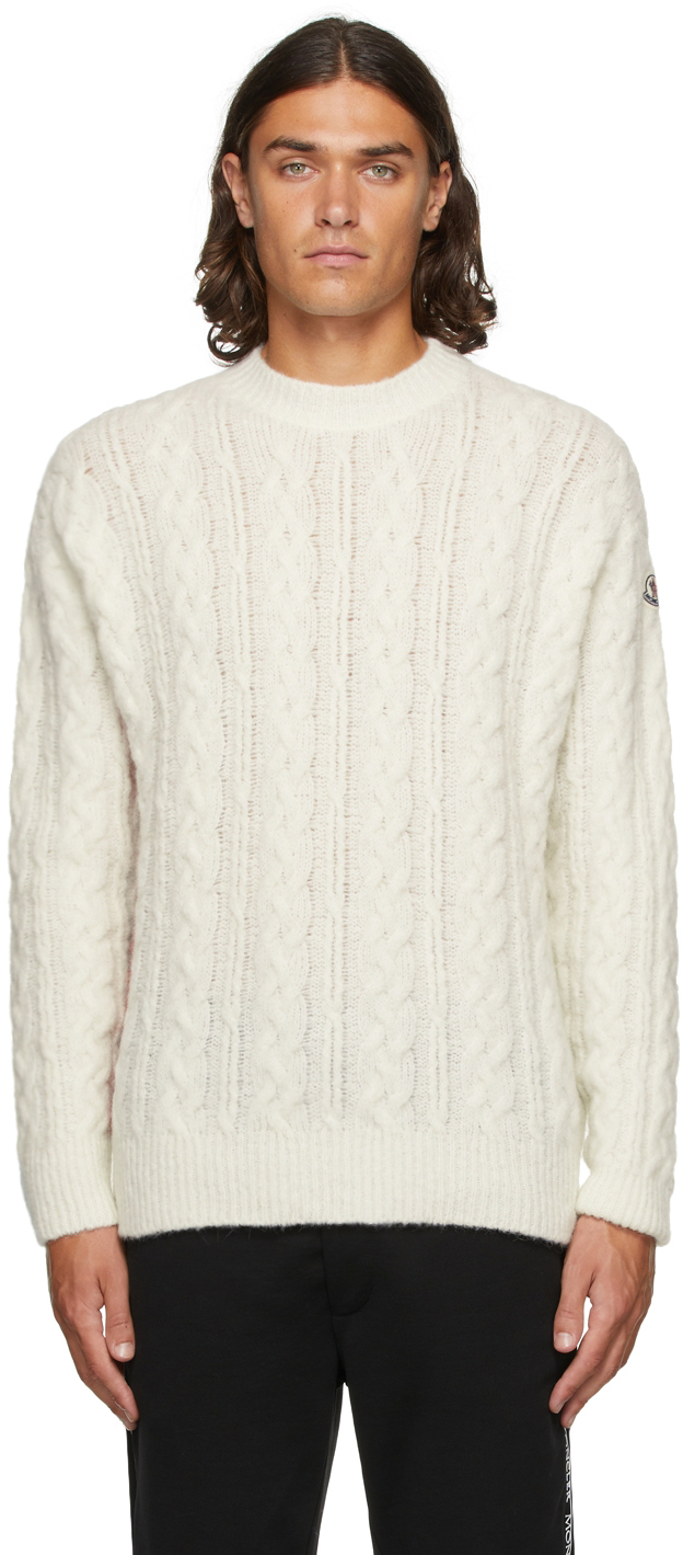 Moncler Off-White Cable Knit Sweater