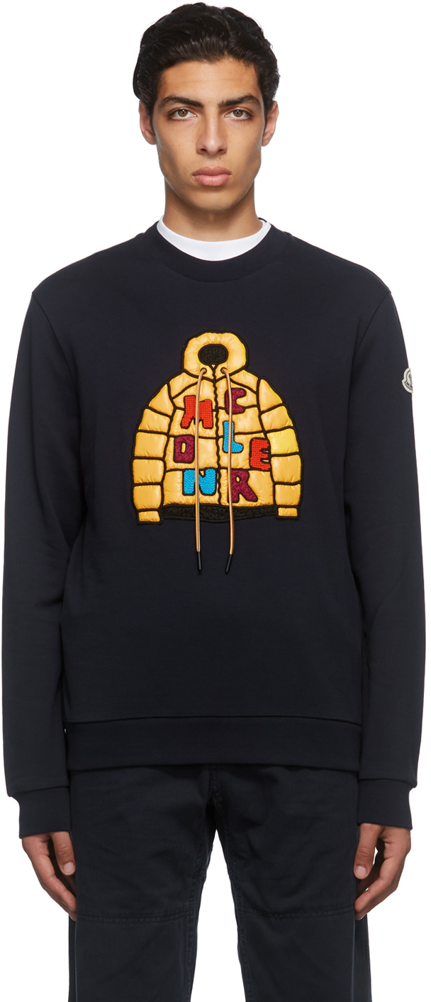 moncler navy sweatshirt