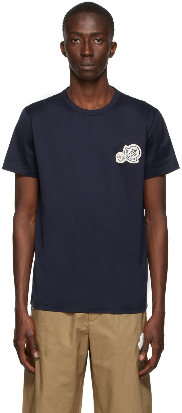 Moncler Navy Chest Logo T-Shirt