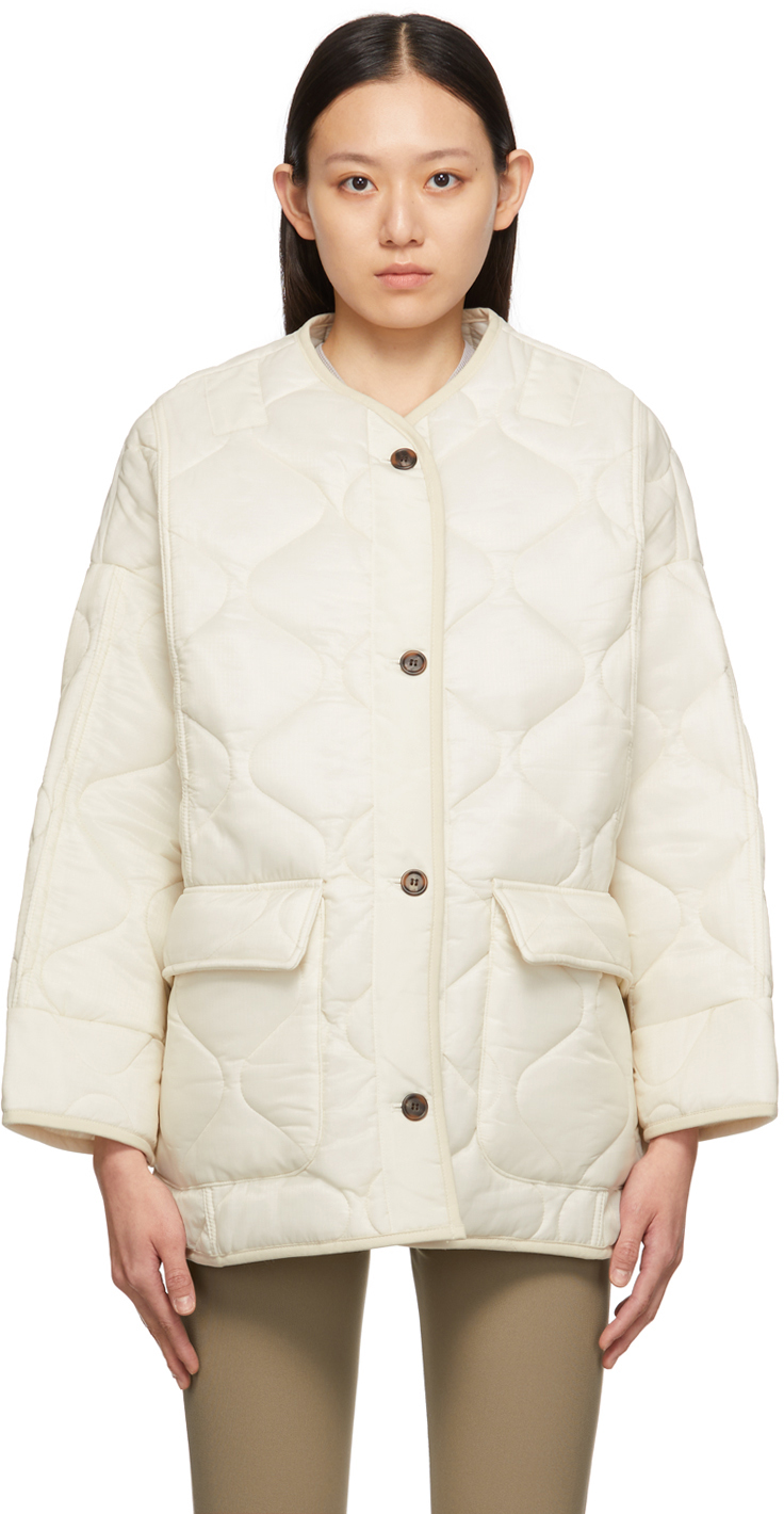 off white quilted jacket