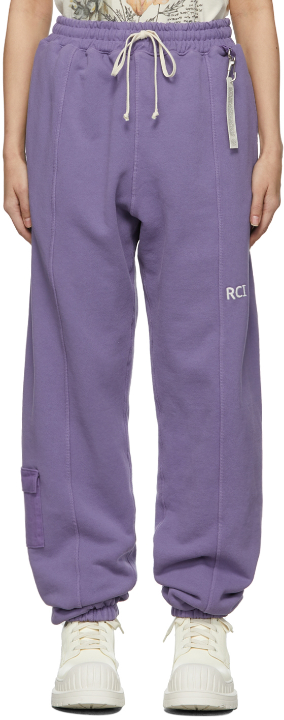 Reese Cooper: Purple Logo Lounge Pants | SSENSE UK