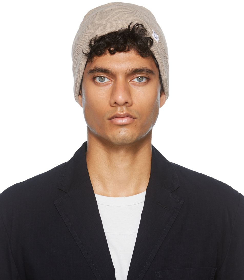 Beige Top Beanie by Norse Projects on Sale